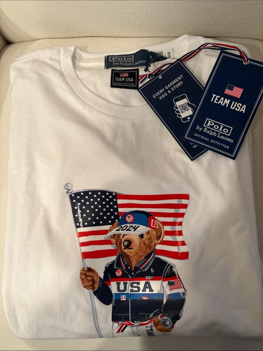 Polo Ralph Lauren Team USA Polo Bear 2024 Limited Edition ~ Sold Out ~New w/Tags